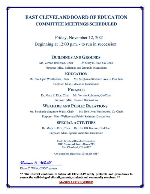 Board of Ed Committee Meeting